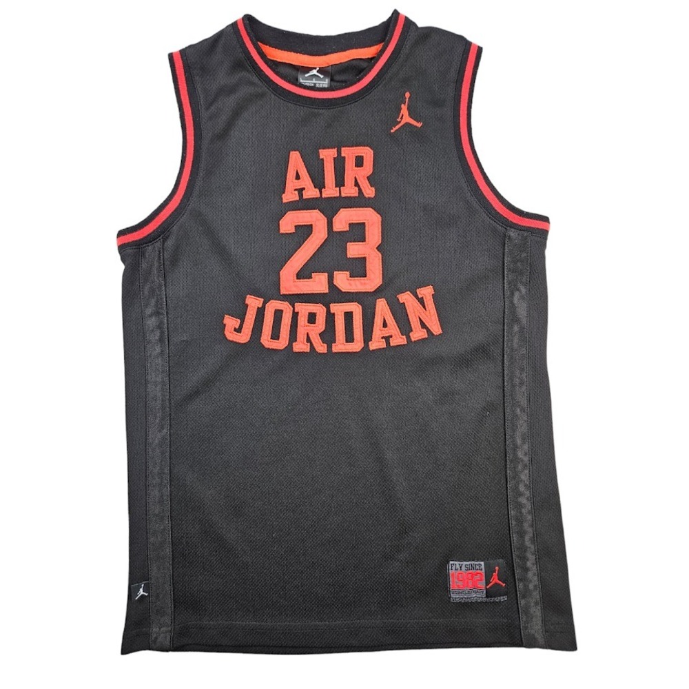 Nike Air Jordan Jersey Youth Large Black Michael 23 Fly Since 1982 Stitched